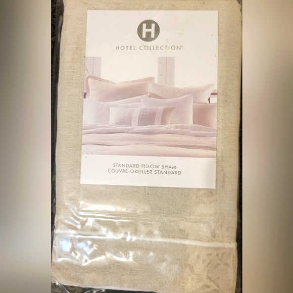 Hotel Collection HBC Linen Blend - Standard Pillow Sham - Beige - Picture 2 of 6